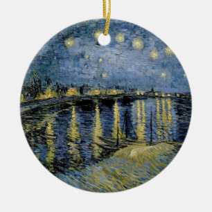 Ornamento De Cerâmica Starry Night Vincent van Gogh