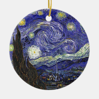 Ornamento De Cerâmica Starry Night, Vincent Van Gogh.