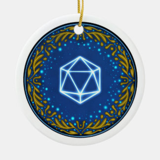 Ornamento De Cerâmica Starry Skies D20 Ornament