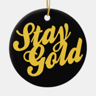 Ornamento De Cerâmica Stay Gold - Outsiders
