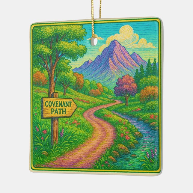 Ornamento De Cerâmica Stay on the Covenant Path (Esquerda)