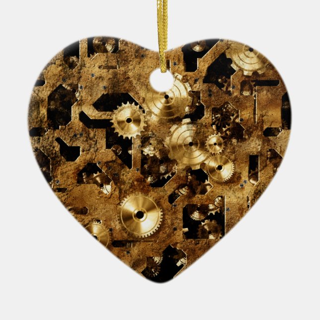 Ornamento De Cerâmica Steampunk (Frente)