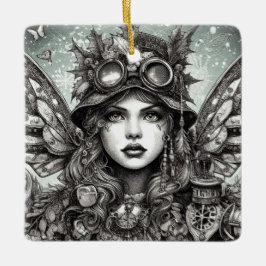 Ornamento De Cerâmica Steampunk Christmas Angel