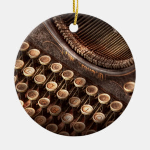 Ornamento De Cerâmica Steampunk - máquina de escrever - tuckered