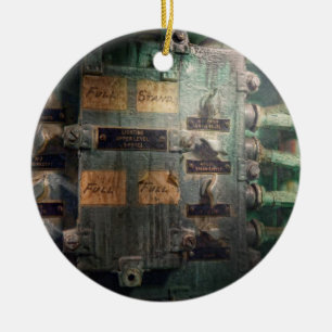 Ornamento De Cerâmica Steampunk - Naval - Painel de controlo de iluminaç