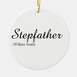 Ornamento De Cerâmica Stepdad, Stepdad Definition Elegant Script