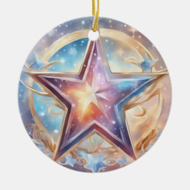 Ornamento De Cerâmica  Sternen wasserfarben pastell Gemälde