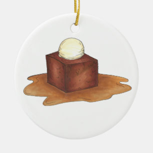 Ornamento De Cerâmica Sticky Toffee Pudim Britânico