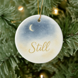 Ornamento De Cerâmica “Still” Watercolor Christmas Ornament