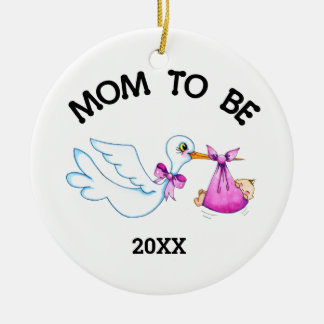 Ornamento De Cerâmica Stork Mãe para Ser