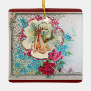 Ornamento De Cerâmica STORY BABY GIRL CHÁ 2 Ametista rosa