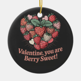 Ornamento De Cerâmica Strawberry Berry Sweet Kids Valentines Day