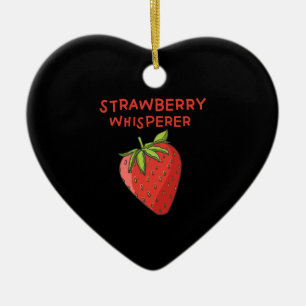 Ornamento De Cerâmica Strawberry Whisperer