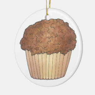 Ornamento De Cerâmica Streusel Crumb Muffin Feito Por Bakery Baker Comid
