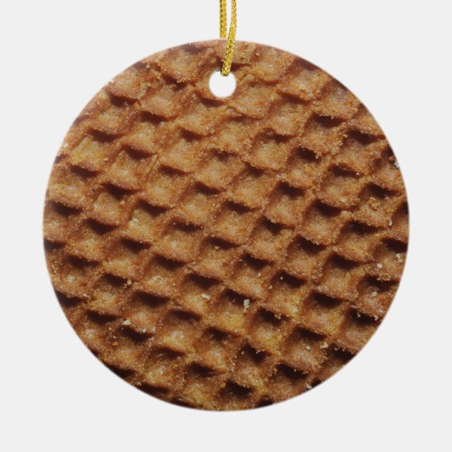 Ornamento De Cerâmica Stroopwafels (Frente)