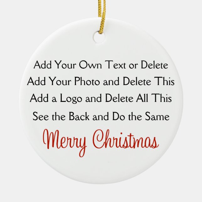 Ornamento De Cerâmica Sua Criação (Frente)