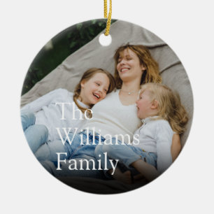 Ornamento De Cerâmica Sua Foto de Família e Definição Diversão Moderna