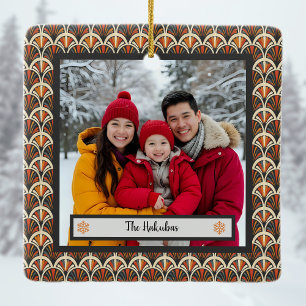 Ornamento De Cerâmica Sua Foto Retro Art Deco Jazz Age Cores Vintage