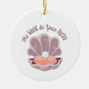 Ornamento De Cerâmica Sua Ostra