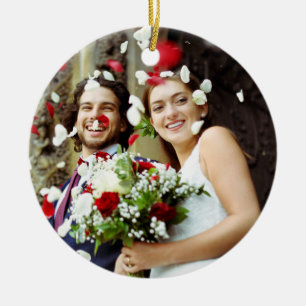 Ornamento De Cerâmica Suas Fotos de Casamento Favoritas