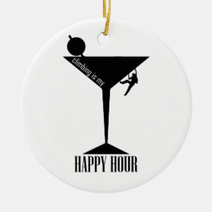 Ornamento De Cerâmica Subir É Minha Feliz Hora