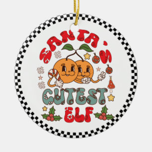Ornamento De Cerâmica Sublimação Elf Mais papai noel - 80881