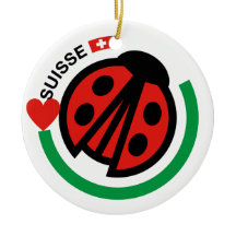 Suisse Lady Bug com bandeira suíça