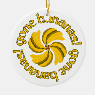 Ornamento De Cerâmica Sumiu Bananas, personalizou