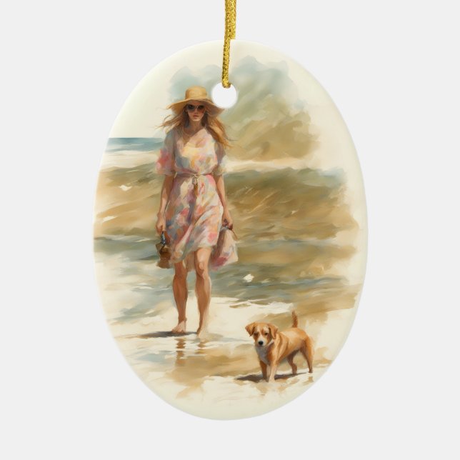 Ornamento De Cerâmica Summer Walk (Frente)