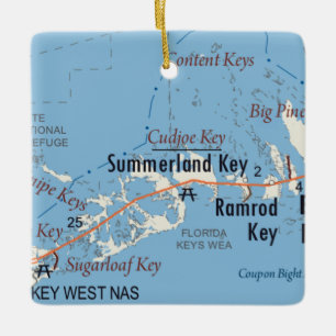 Ornamento De Cerâmica Summerland Key Florida Template Ceramic Ornament