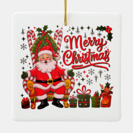 Ornamento De Cerâmica Sumo de Cerâmica Feliz Natal