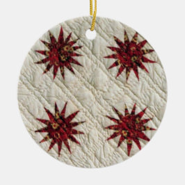 Ornamento De Cerâmica Sunburst Quilt 2925