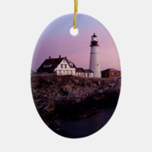 Ornamento De Cerâmica Sunrise at Portland Head Light