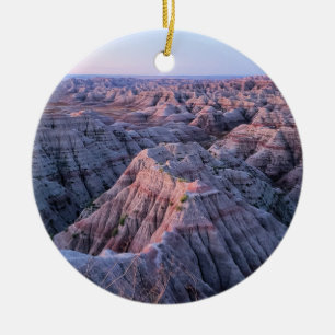 Ornamento De Cerâmica Sunrise no Parque Nacional de Badlands, Dakota do 