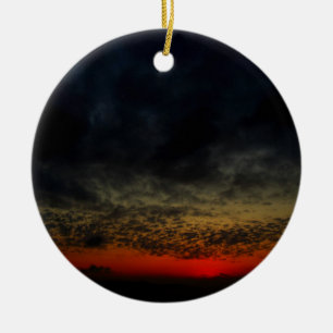 Ornamento De Cerâmica Sunset Antes da Tempestade