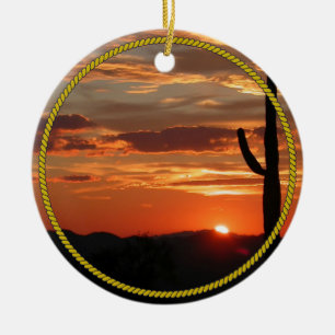 Ornamento De Cerâmica Sunset arizona — bonito,