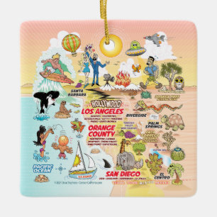 Ornamento De Cerâmica Sunset da Califórnia do Sul