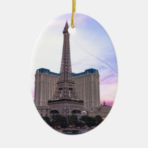 Ornamento De Cerâmica Sunset Paris Las Vegas Tour Eiffel Fake