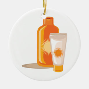 Ornamento De Cerâmica Suntan Lotion