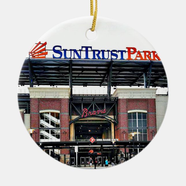 Ornamento De Cerâmica Suntrust Park, Suntrust Park Atlanta, Suntrust Par (Frente)