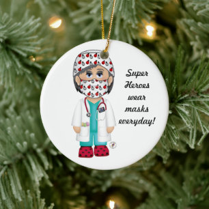 Ornamento De Cerâmica Super Heroes wear masks everday