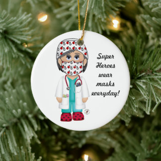 Ornamento De Cerâmica Super Heróis vestem máscaras todos os dias