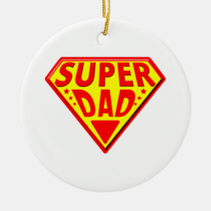 Ornamento De Cerâmica Super Pai - Feliz Dia dos Pais