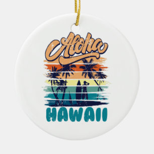 Ornamento De Cerâmica Surf - Aloha Havaí