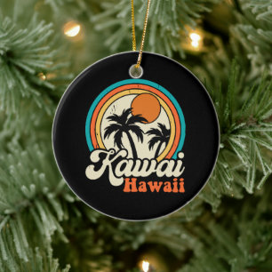 Ornamento De Cerâmica Surfando Kawaii Havaí