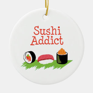 Ornamento De Cerâmica Sushi Addict