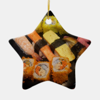 Ornamento De Cerâmica Sushi Raw Comida Japonesa Refeição Deliciosa