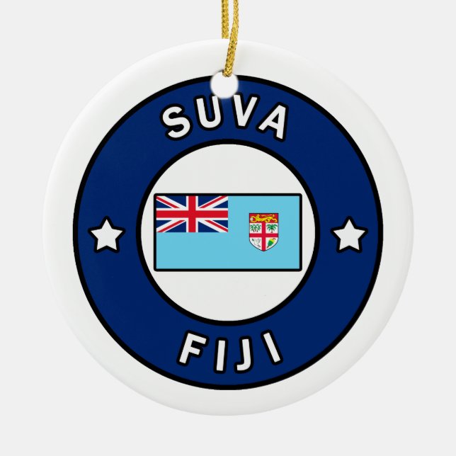 Ornamento De Cerâmica Suva Fiji (Frente)