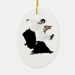 Ornamento De Cerâmica Suwari do Aikido