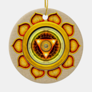 Ornamento De Cerâmica Swadhisthana ou Sacral o segundo Chakra